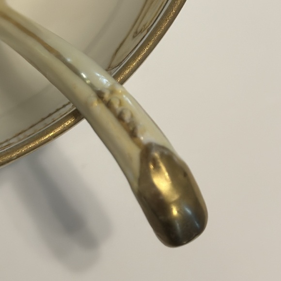 Antique Handpainted Nippon Mayonnaise/Whipped Cream Bowl w/Spoon - Picture 10 of 10